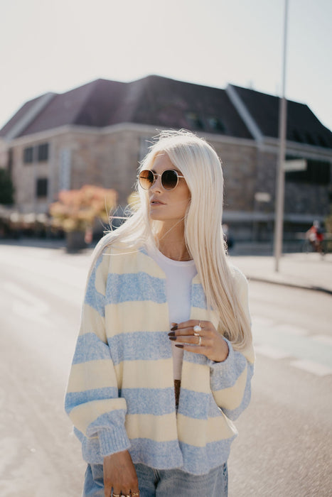 Cardigan Blue/Gelb