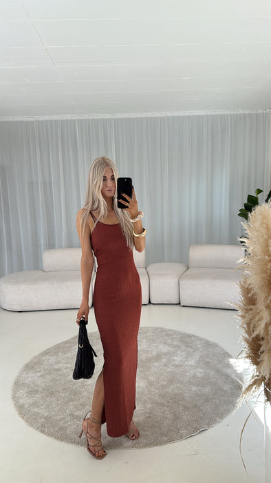 Crêpe Kleid Rost