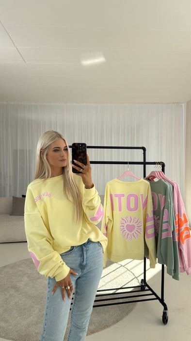 Sweater Devolution Gelb/Rosé