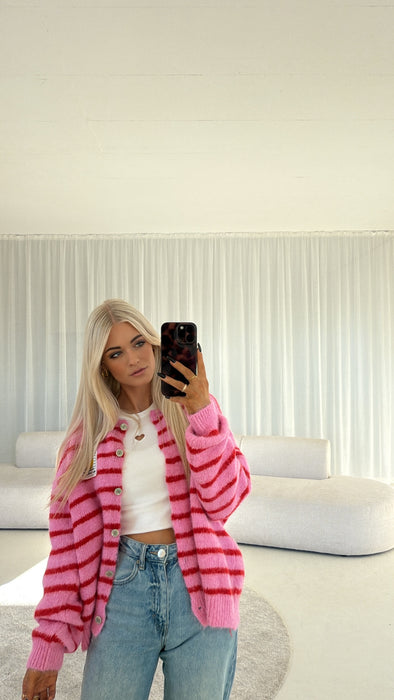 Cardigan Stripes Pink/Rot