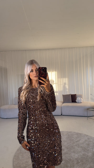 Dress Braun Glitzer Kleid ✨