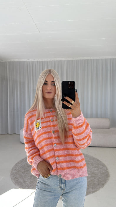 Smily Cardigan Rosa/Orange