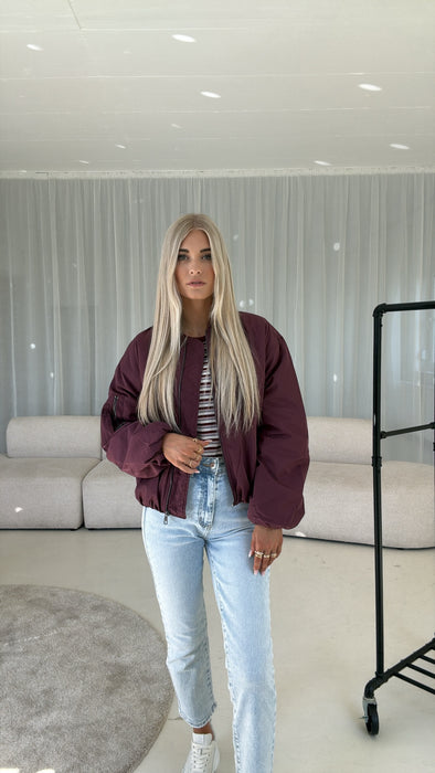 Steppjacke Burgunder