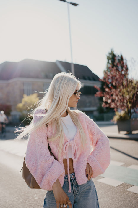 Cardigan Bouclé Cardigan soft Rosé
