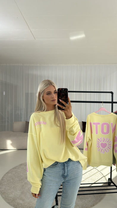 Sweater Devolution Gelb/Rosé