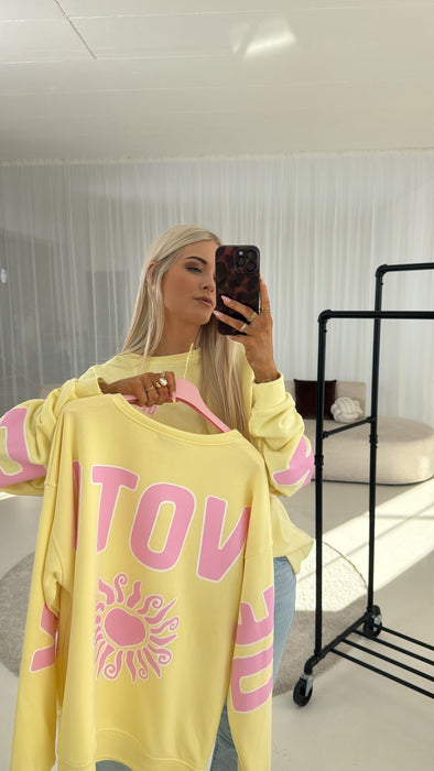 Sweater Devolution Gelb/Rosé