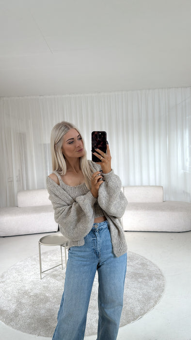 Strickset Beige ( Top + Cardigan )