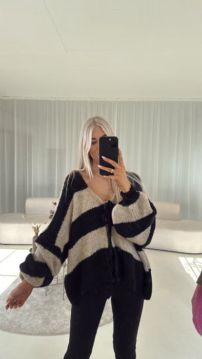 Cardigan Black/Nude