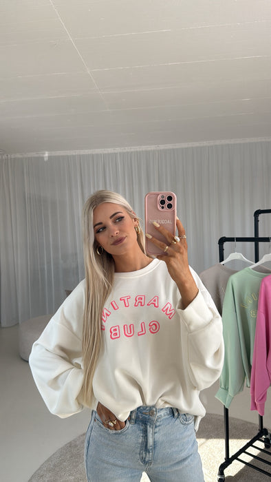 Butterstoff Sweater Weiß