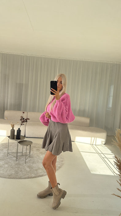 Musselin Skort Braun