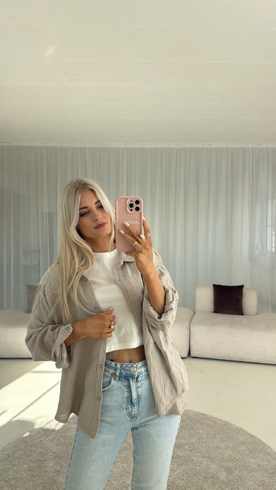 Musselinbluse Taupe ✨