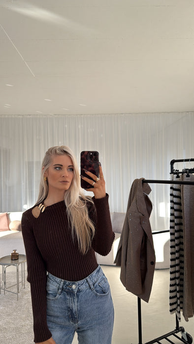 Longsleve Cut Out Braun✨