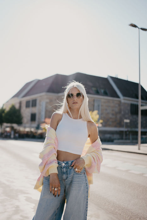 Cardigan Rosé/Gelb