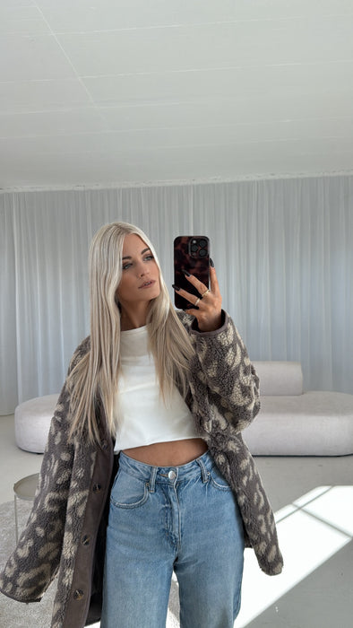 Teddyjacke Leo Taupe