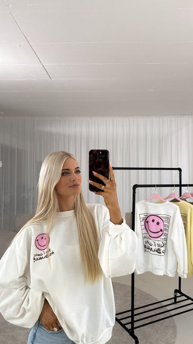 Sweater Smily Weiß
