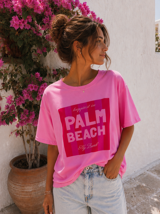 T-Shirt Palm Beach - Ohne Rückgaberecht ✨