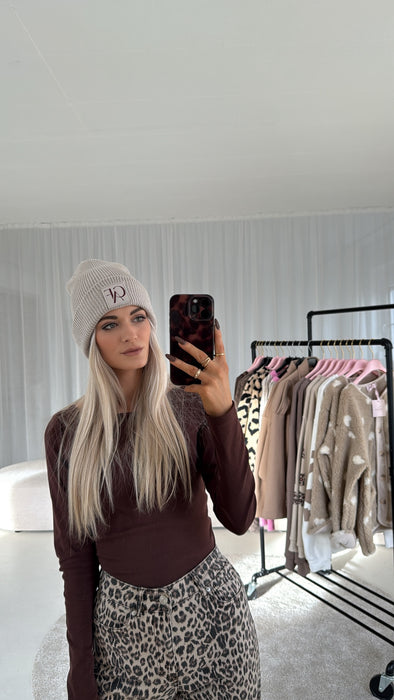 Mütze CAF Beige/Burgunder- Ohne Rückgaberecht / Hygieneartikel