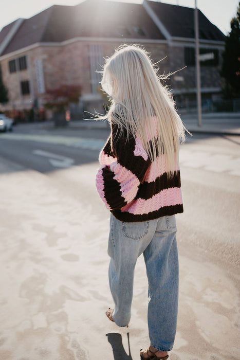 Cardigan Burgunder/Rosa