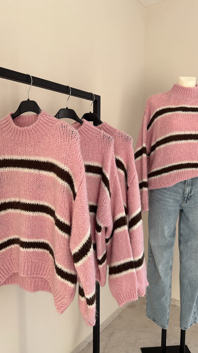 Pullover Rose/Braun - Ohne Rückgaberecht