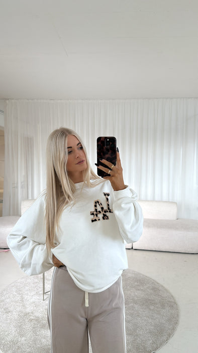 Sweater LA Weiß/Leo