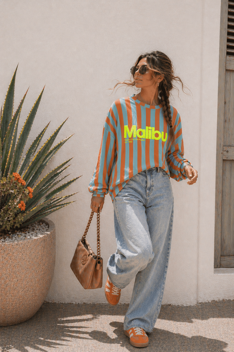 Sweater Malibu Türkis/Orange
