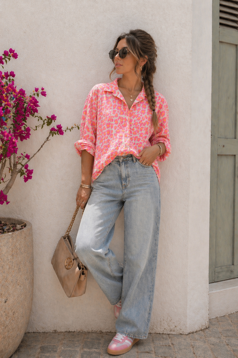 Leo Bluse Pink/Orange