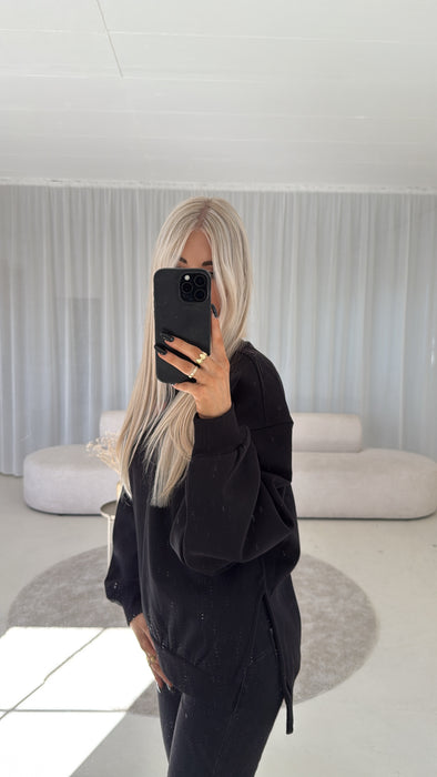 Lässiger Sweater Black/Heart