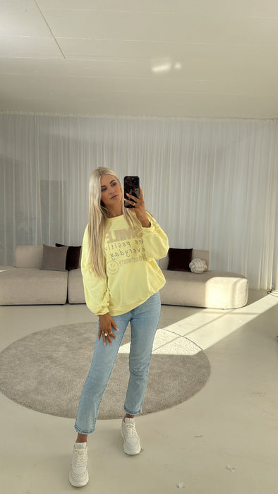 Sweater Smily Gelb mit Print