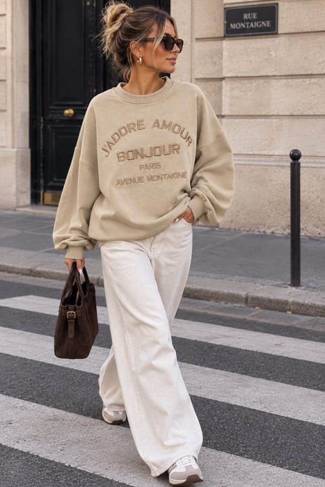 Sweater J'adore Amour Beige