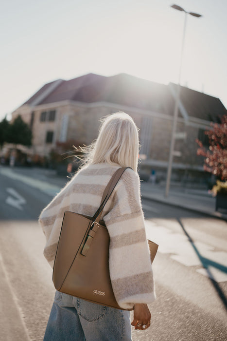 Cardigan  Beige/Weiß