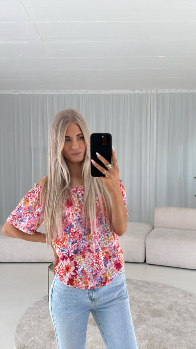 Bluse Flowers Bunt - Ohne Rückgaberecht