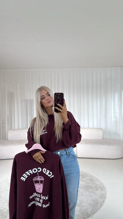 Sweater Ice Coffee Burgunder