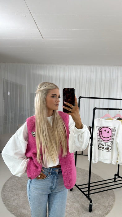 Teddyweste Pink Leo Herz