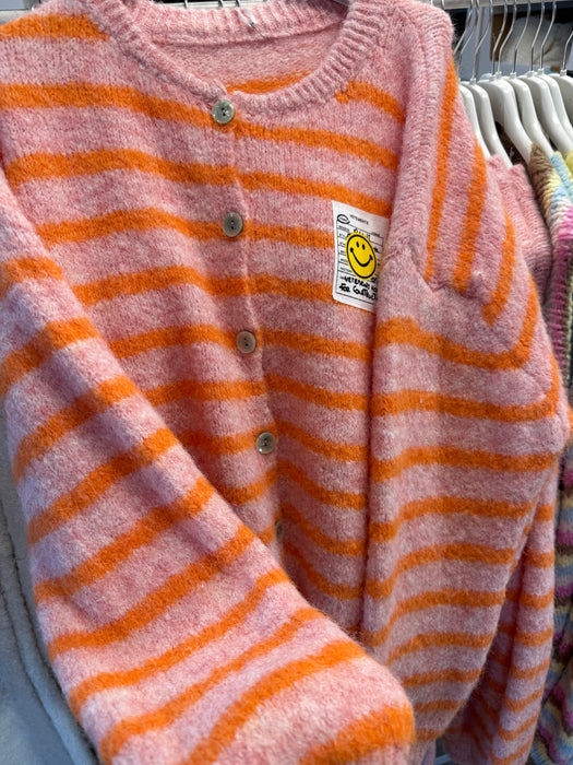Smily Cardigan Rosa/Orange