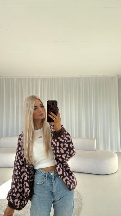 Leo Cardigan Braun/Rosé