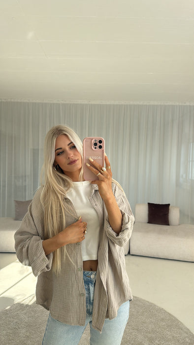 Musselinbluse Taupe ✨