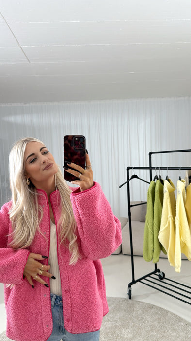 Teddy Flecejacke Pink