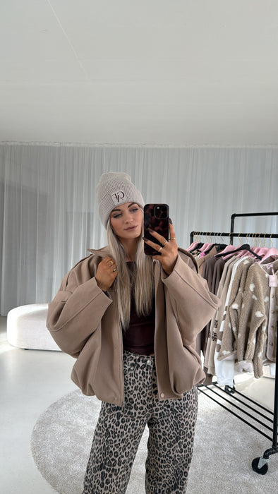 Mütze CAF Beige/Burgunder- Ohne Rückgaberecht / Hygieneartikel