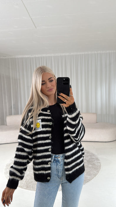 Smily Cardigan Black/White