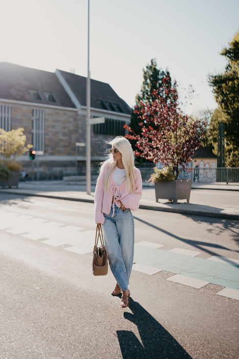 Cardigan Bouclé Cardigan soft Rosé