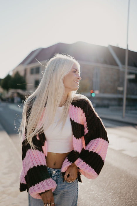 Cardigan Burgunder/Rosa