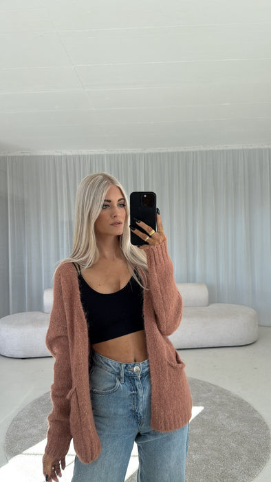 Cardigan Rostbraun