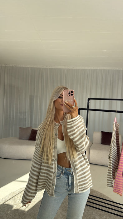 Cardigan Kayla Creme/Weiß✨