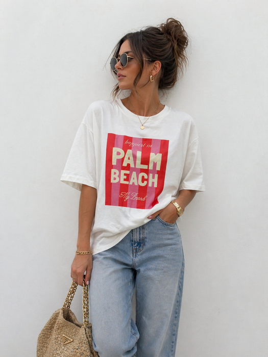 T-Shirt Palm Beach Weiß