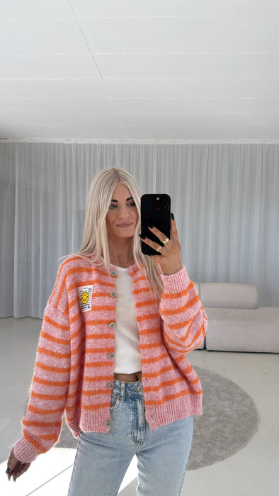 Smily Cardigan Rosa/Orange