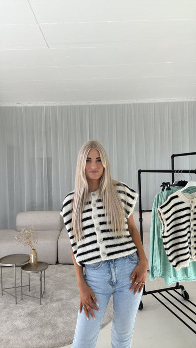 Weste Stripes Nude