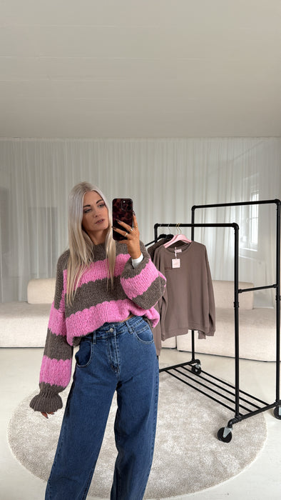 Pullover Pink-Braun