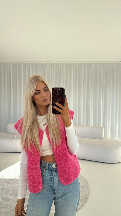 Teddyweste Pink