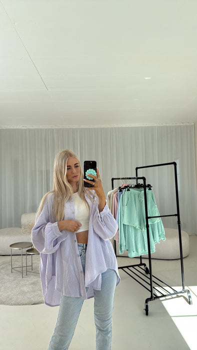 Musselinbluse Lavendel
