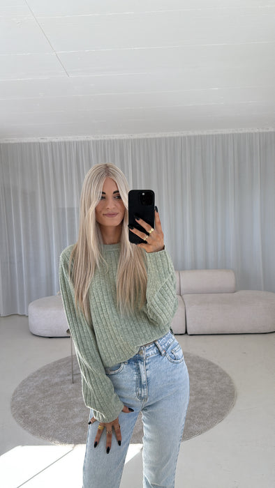 Weicher Pullover Mintgreen